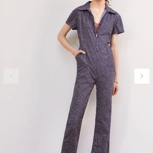 Anthropologie Afternoon Floral Jumpsuit Size: Small